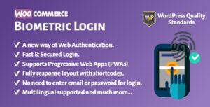 WooCommerce Biometric Login Fingerprint Web Authentication WebAuthn 102.92 | Free GPLs